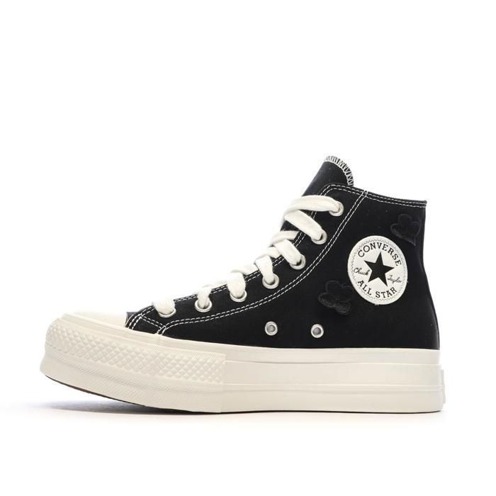 Converse Baskets Converse Chuck Taylor All Star Lift 3D Flowers - Noir - Textile - Lacets - Femme/Homme