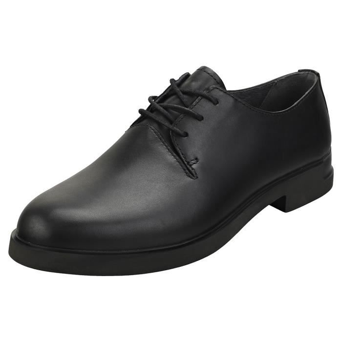 Chaussures habillees pour femme CAMPER Iman en cuir noir avec lacets et semelle en EVA Cdiscount Chaussures