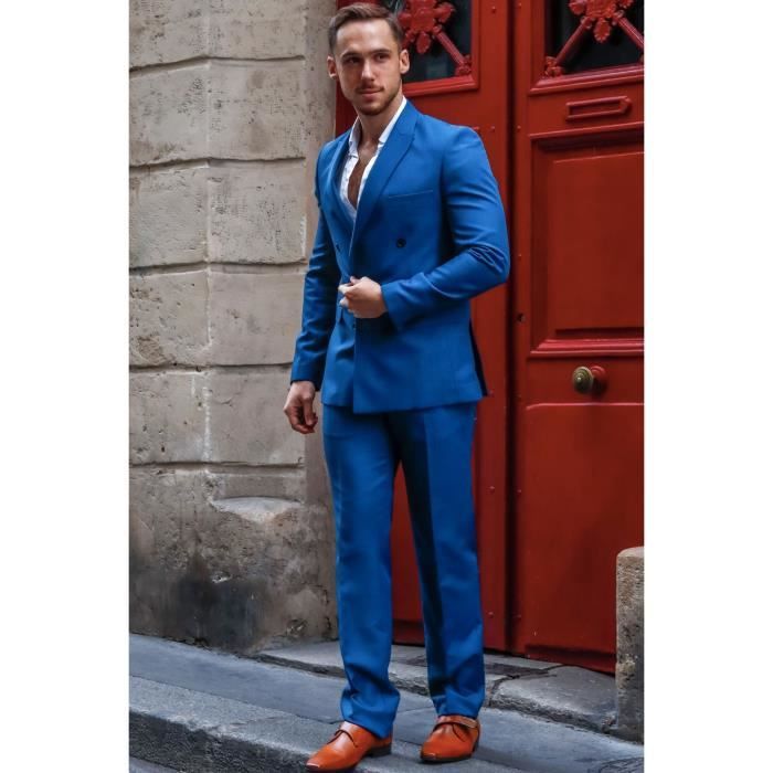 Costume bleu homme deals