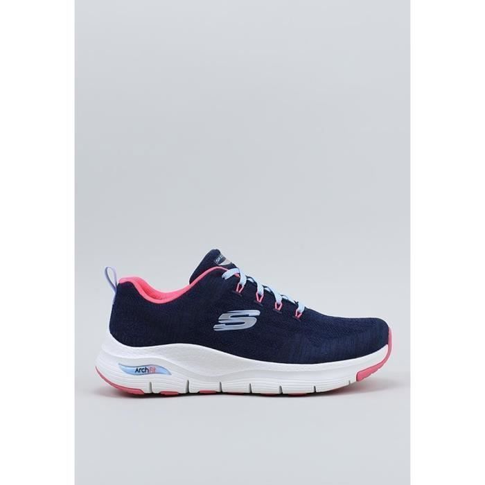 Skechers Basket - SKECHERS - ARCH FIT COMFY WAVE - Bleu - Lacets - Femme