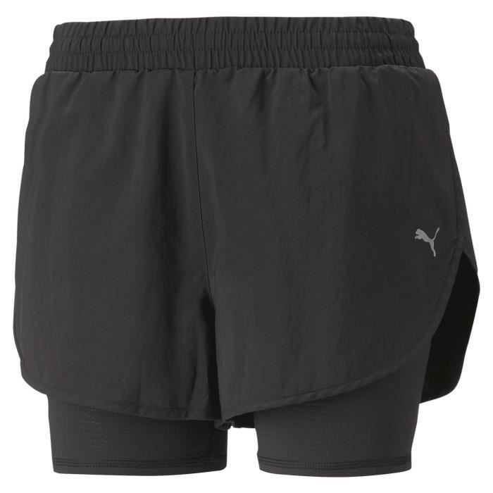 Short femme top noir sport