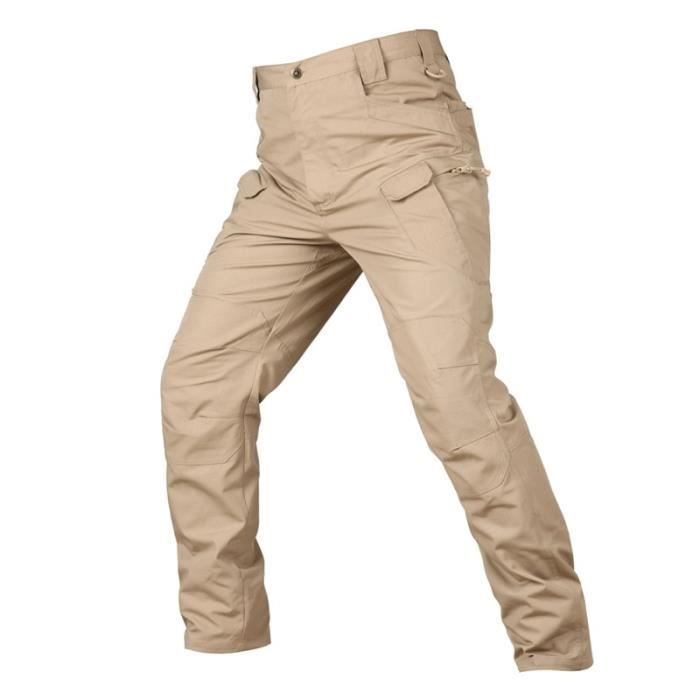 Tenue professionnelle,Pantalon Cargo de Camouflage à poches multiples pour homme,blanc,noir