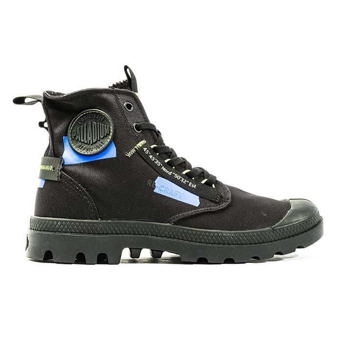Bottines PALLADIUM Pampa Hi Re Craft Noir Bleu 43 Textile Homme