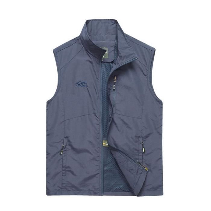 Olympina Gilet de pêche rétro durable à poches multiples pour