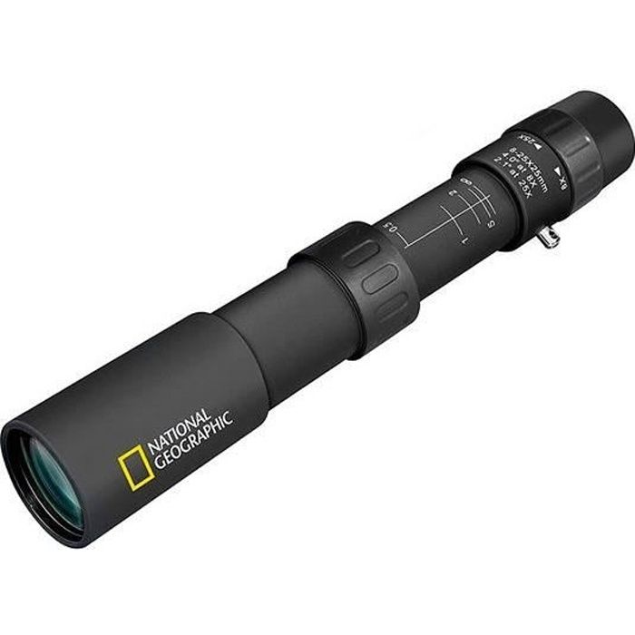National Geographic monoculaire 25x acier 12,7 cm noir 4-pièces