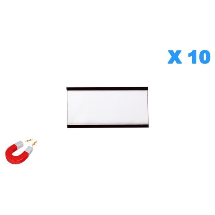 Lot De 10 Porte-Étiquettes Autocollants Transparent 200mm X 54mm - Étiquettes Insertion Étagères