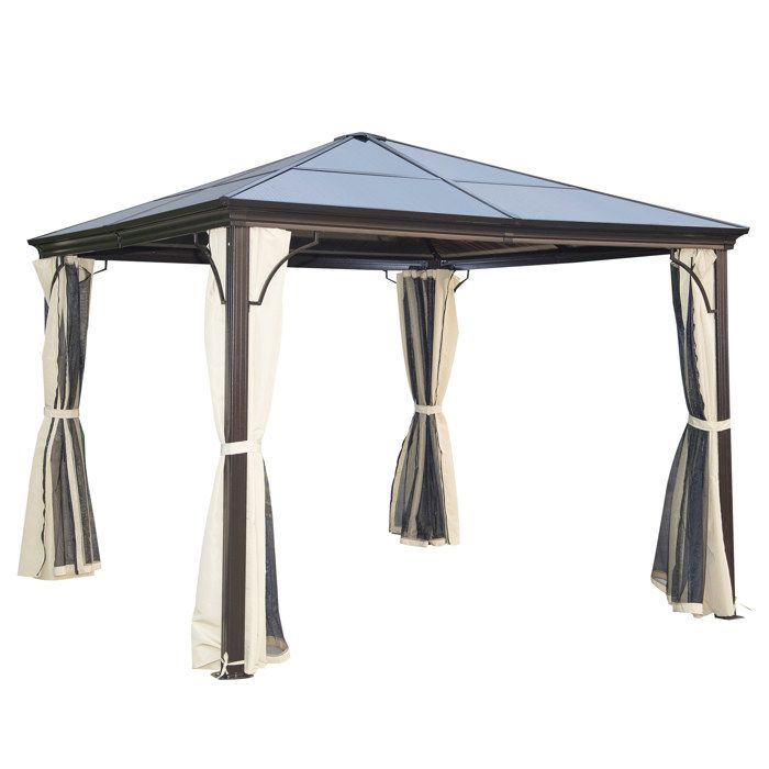 Tonnelles De Camping - Pavillon Tonnelle Abri Jardin 300x300x210 (bleu) -  Cdiscount Jardin