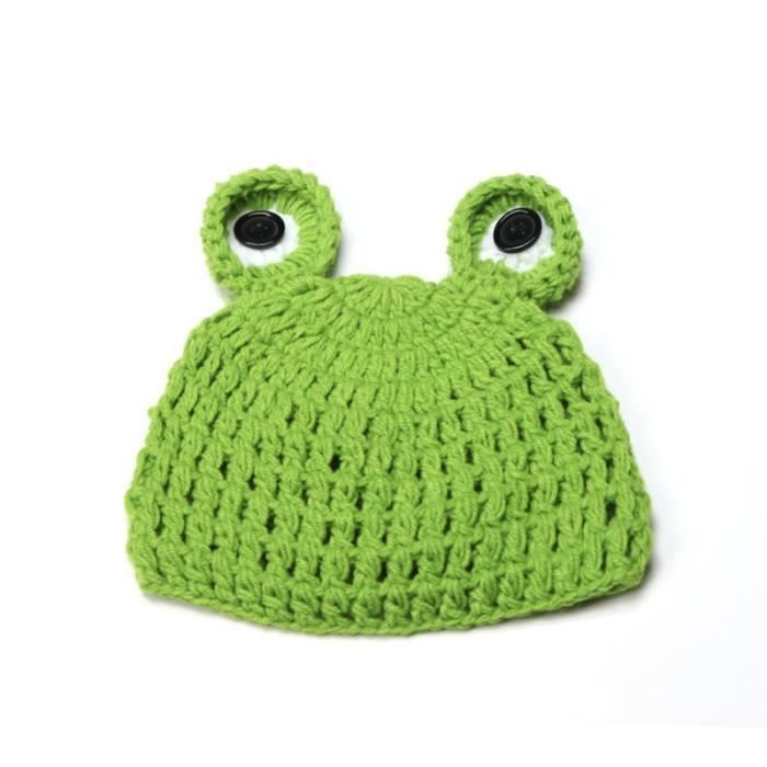 Nouveau Ne Mignon Bebe Fille Garcon Crochet Fait Main Tricote Grenouille Chapeau Photographie Accessoire Objet Decoratif Cdiscount Maison
