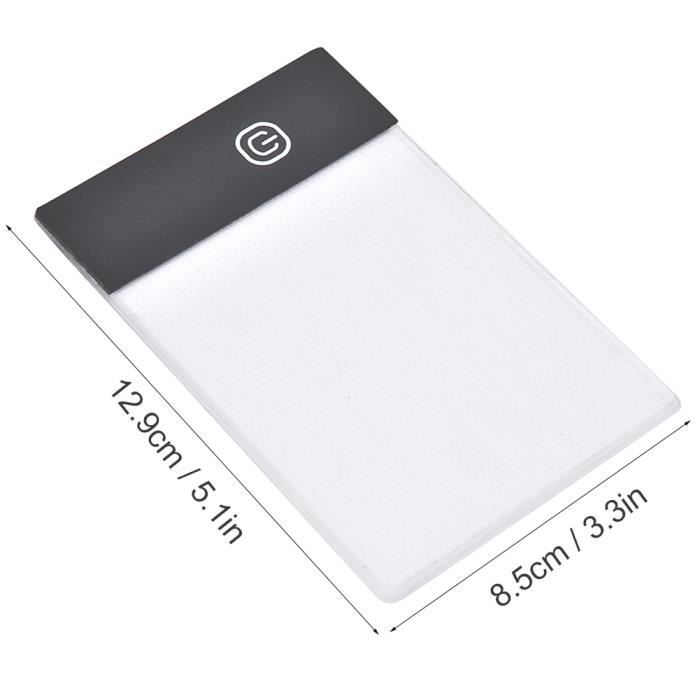 Planche à Dessin LED Portable Avec Support - Dimensions 13 X 13 Cm - Alimentation USB - Luminosité Réglable Tactile - Inclut Carnets De Croquis Et Vis - 4