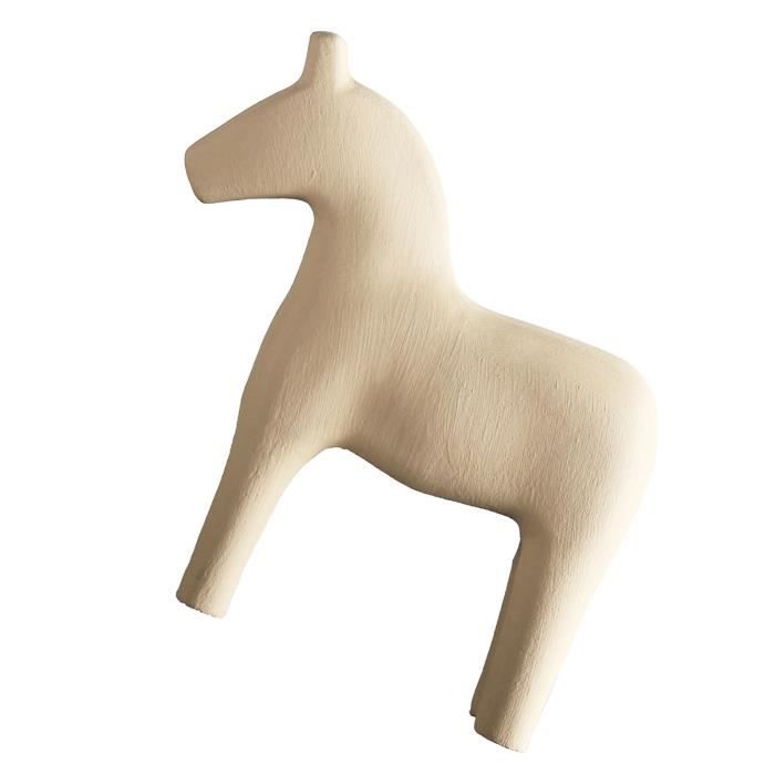 Figurine De Cheval à Dos Courbé En Métal - Statue Zoomorphe Ethnique Orissa Inde