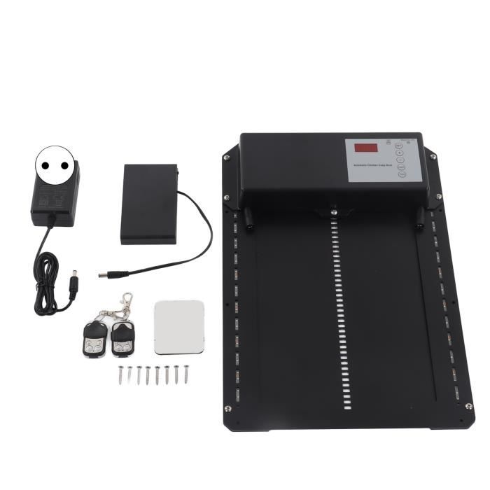 Comparer les prix de Qiilu Kit de porte de poulailler Ouvre-porte automatique pour poulailler avec détection de lumière et fonction de minuterie Kit de