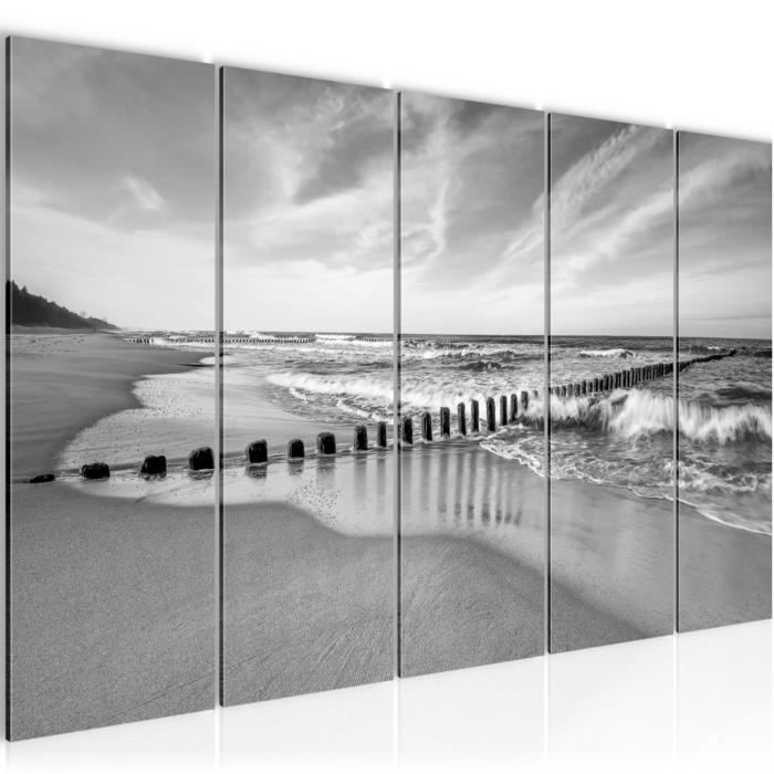 Tableau Décoration Murale Plage Et Mer - Lot 7 Cadres 30x40 & 20x30 Cm Beige - Prêt à Accrocher