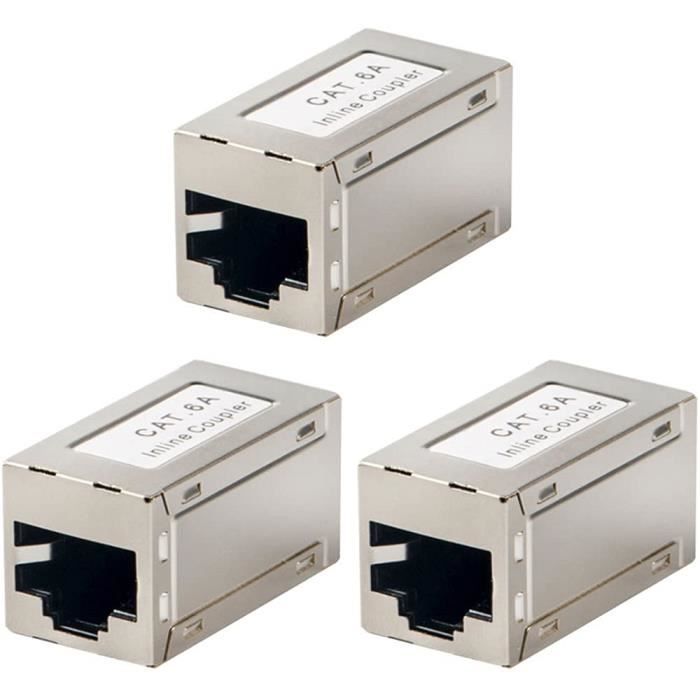 Coupleur RJ45 Blindé Type D - Connecteur Femelle-femelle CAT6 à Monter Sur Panneau, 1 Pièce