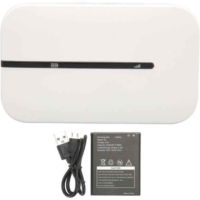 Router Portatile 4G LTE Hotspot WiFi M3-5 - Velocità 150Mbps, Bande B1/B3/B5/B40, Batteria 2100 MAh, Con Cavo, Per Viaggi E Casa