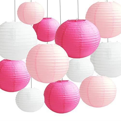 12 Pieces Mix Lanterne Boule Lampion Papier Lampion Chinois Abat Jour Decoration Mariage Maison Noel Fet Achat Vente Lanterne Fantaisie Cdiscount