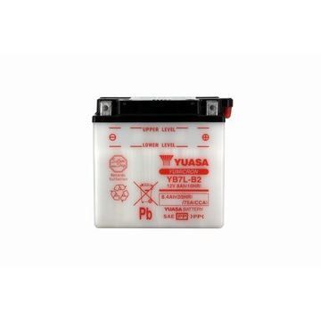 YUASA - Batterie Moto 12V Avec Entretien Sans Pack Acide Yb7L-B2 / Yb7Lb2