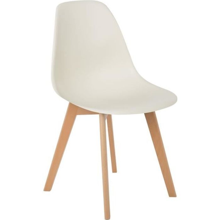 Chaise Scandinave BRICH SCAND NORDIC SKLUM Beige cr me Pieds