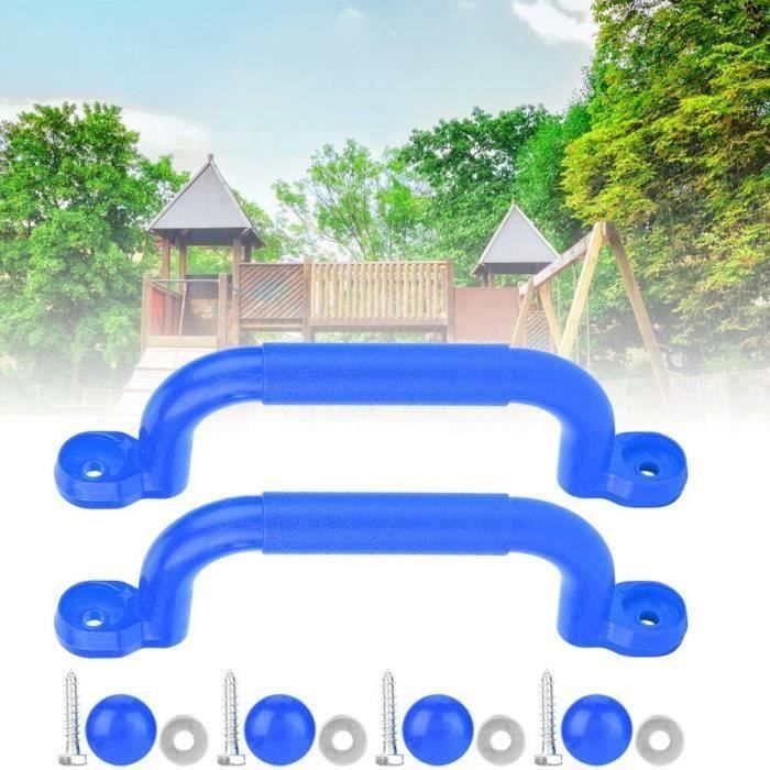 Poignées De Sécurité Antidérapantes Pour Aire De Jeux Enfants - Bleu - Pour Maison De Jeu, Cabane Et Cadre D'Escalade