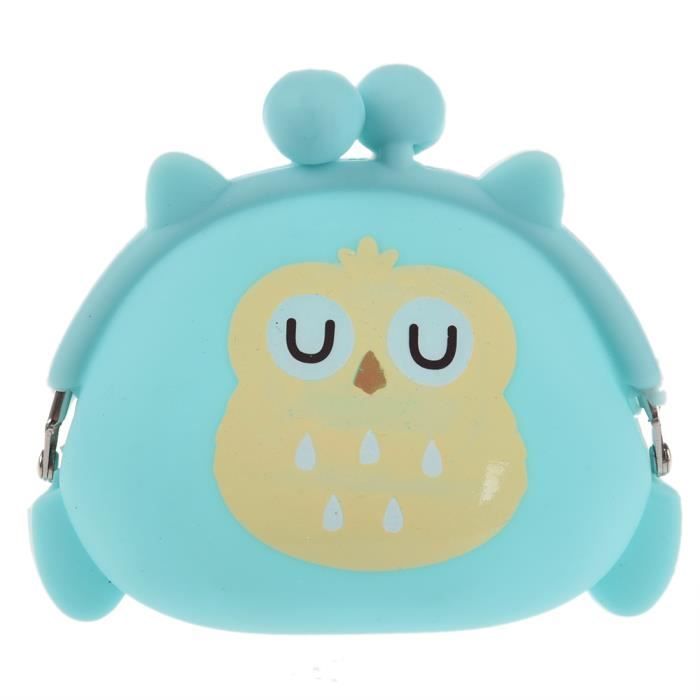 GALPADA Porte-Monnaie Silicone Mini Pochette à Monnaie Sac à Cartes Motif Animal Kawaii Hibou