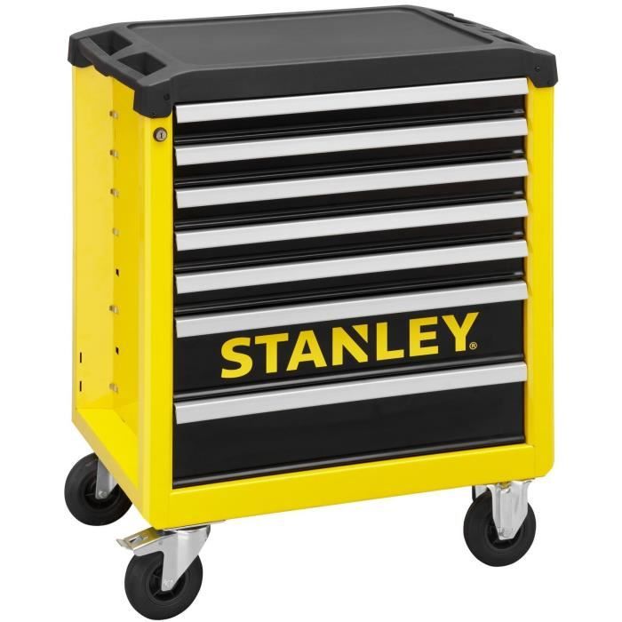 Servante d'telier Vide 7 tiroirs STANLEY et jaune