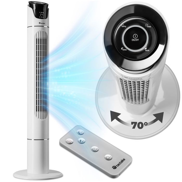 TECTAKE  Ventilateur colonne 110 cm