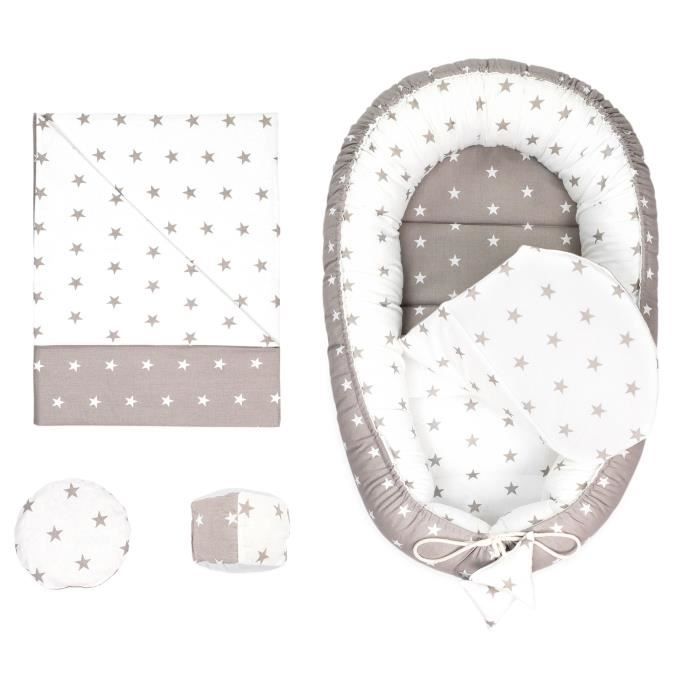 Réducteur De Lit Bébé Totsy Baby 90x50cm – Cocon En Coton Gaufré, Ajustable – Pour Couffin, Lit, Poussette, Voyage – Bleu Foncé