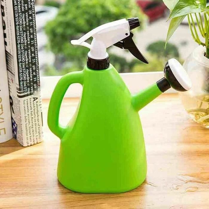 Arrosoir 1.8L Avec Bec Long Et Buse Douche Amovible - Pour Plantes Intérieur Et Jardin (vert)