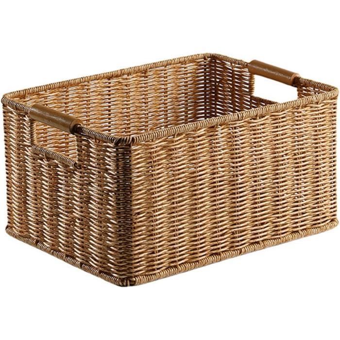 Panier De Rangement Osier CALICOSY Jacinthe D'eau H.28 X L.28 X P.28 Cm