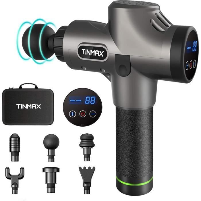 Pistolet De Massage électrique 16 Têtes - Vibrations, Percussion, Point Gâchette - Recharge USB - Pour Dos, épaules, Jambes
