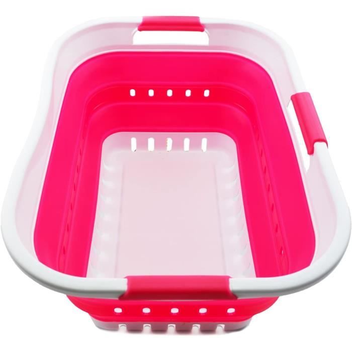 Panière à Linge Pliable VENTEO 40L - Compacte 60x44x25cm Avec Poignées Et Aération Optimale