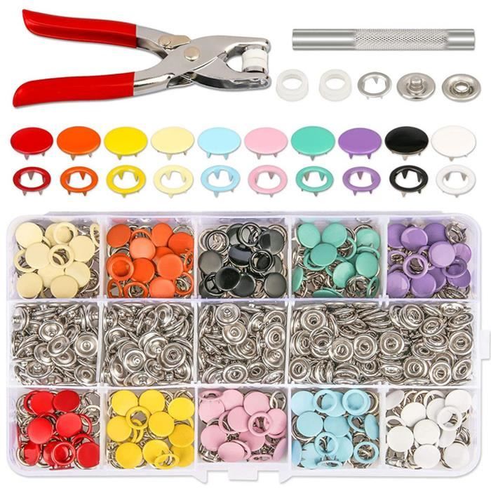 Nubstoer Lot De 20 Boutons Pression En Métal Pour Manteaux Invisibles