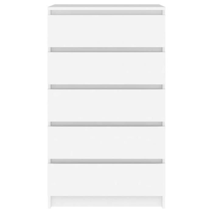 wxs - commode blanc 60x36x103 cm bois d'ingénierie - dx6739