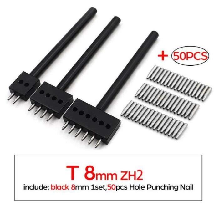 Outil De Poinçonnage, Kits D'outils D'artisanat En Cuir Durables De 4/5/6 Mm Rapides Et Faciles Pour Le Poinçonnage Du Cuir Pour L'artisanat Du Cuir De Bricolage(Pas De Dent 5mm