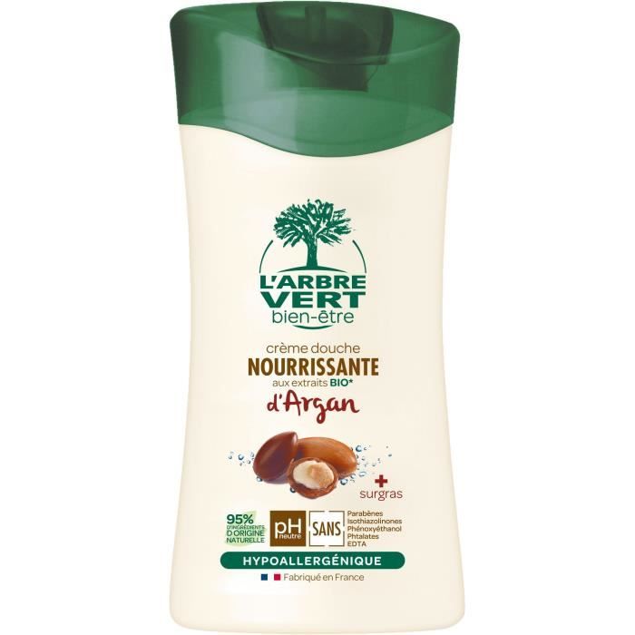 L’ARBRE VERT gel douche éco avec argan bio français fl 250 ml