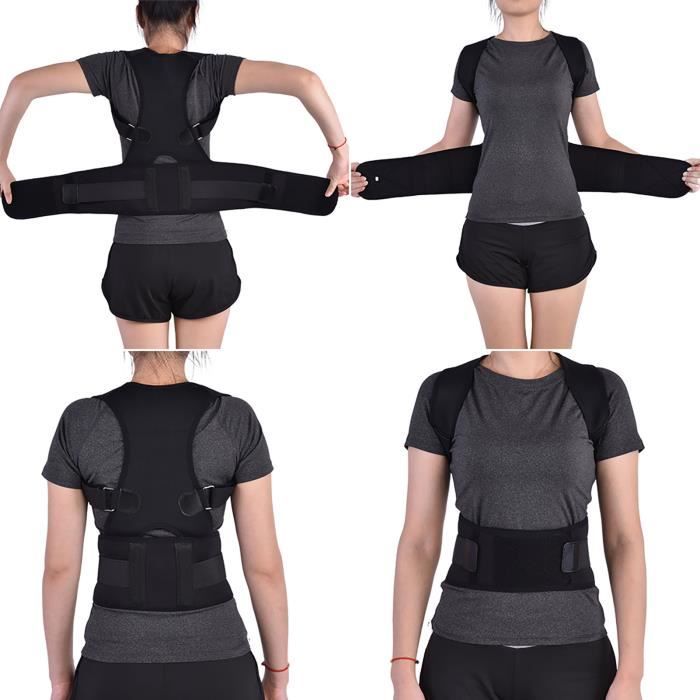 zerone ceinture de soutien d'épaule hommes femmes épaule réglable ceinture taille ceinture soutien dos correcteur de posture