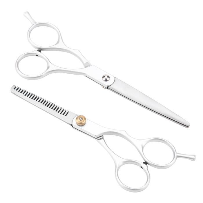 Ciseaux De Coiffure Professionnels 15.2cm - Acier Inoxydable - Poignée Plastique - Garantie 1 An