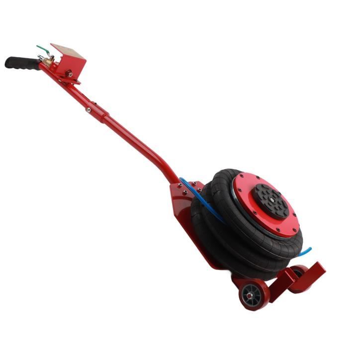 Cric Pneumatique 5 Tonnes AIM Tools - Levage Rapide, Triple Airbag, Poignée Amovible, Pour SUV Et Atelier
