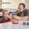 BABYMOOV Kit repas bébé TAST'ISY, bol antidérapant + cuillère ergonomique, en silicone, 15-24 mois, renard terracotta-1