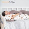 Oreiller dormeur latéral grossesse 40 x 145 avec housse Coton - Oreiller grossesse de confort sommeil latéral latéral, Cerf-1