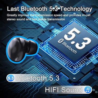 Écouteurs Bluetooth 5.4 Sans Fil Réduction Bruit – HiFi 3D Stéréo, IPX7 étanches Sport, Autonomie 30h, Noir 2025