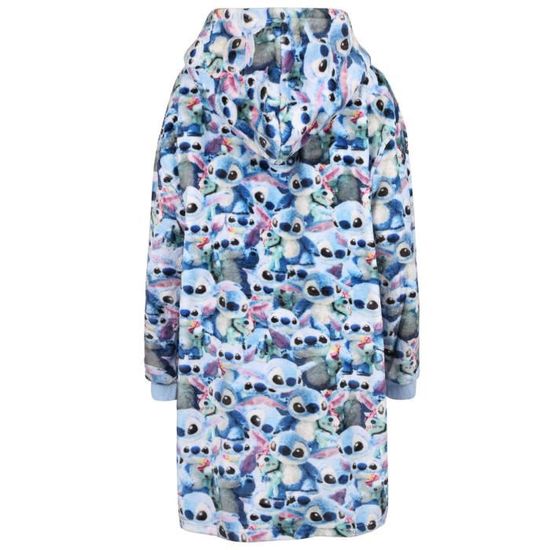 Stitch Disney Sweat/robe femme, couverture à capuche bleue, snuddie M/L -  Cdiscount Maison