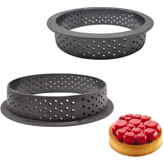moules ronds cuisson anneaux perforés anneau tarte perforé coupe-moule à  gâteau en cercle perforé anneau de coupe-pâtisserie[45]
