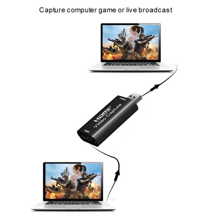 Carte de Capture Vidéo HDMI, Grabber de Capture Vidéo de HDMI à USB 3.0,  Diffusion HD 1080p 60fps en Direct de streamin - Cdiscount Informatique