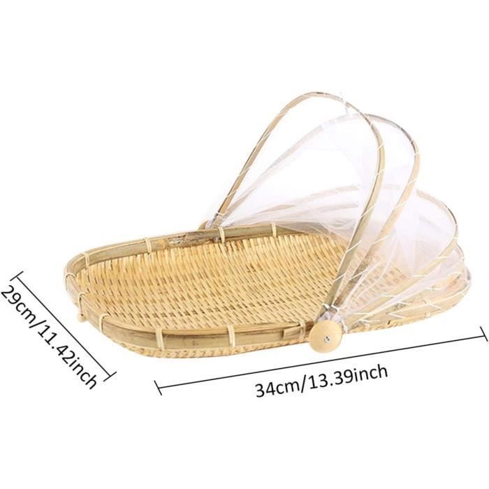 2 Cloches Alimentaires Anti-Mouches - Pliables Et Lavables - Pour BBQ, Pique-Nique Ou Cuisine - 32x32cm
