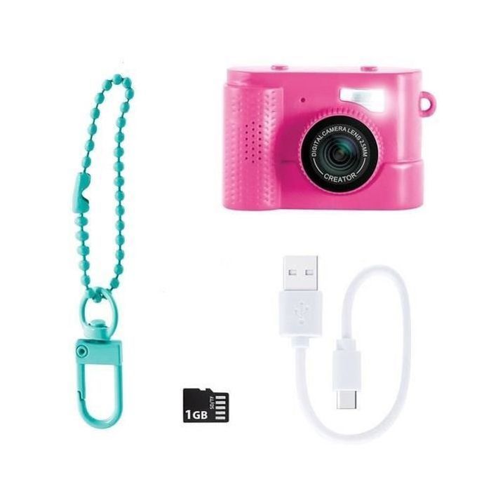 Appareil Photo et Vidéo Numérique Mini Cam’ – Compact - avec Porte-clé et Carte SD 1Go Incluse – Photo Creator –– CLK 06 Canal Toys