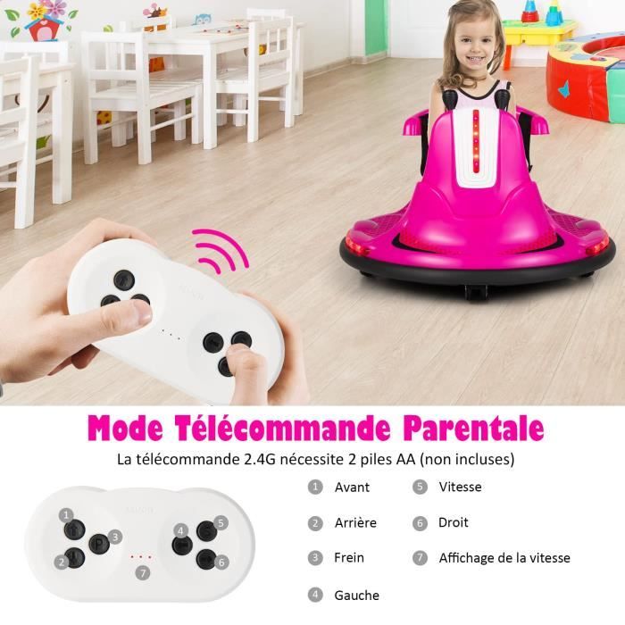 DREAMADE Voiture Electrique Auto-Tamponneuse Enfant 6V avec