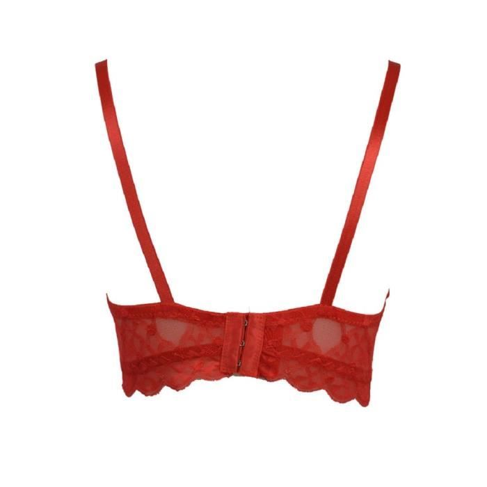Soutien-gorge 85B Rouge Avec Armatures Et Dentelle Fleurie - Neuve Avec étiquettes