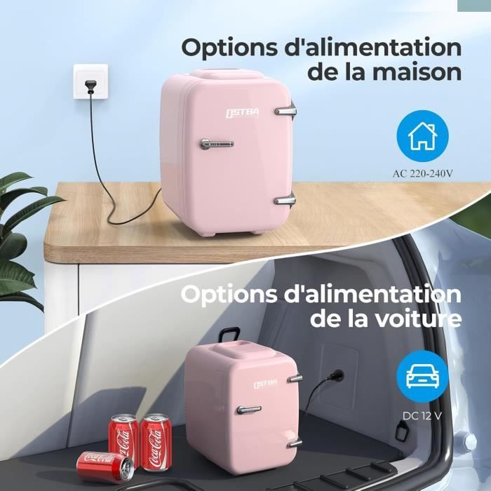 Mini Frigo Portable Tiastar 4L – 6 Canettes, Pour Soins & Boissons – Neuf