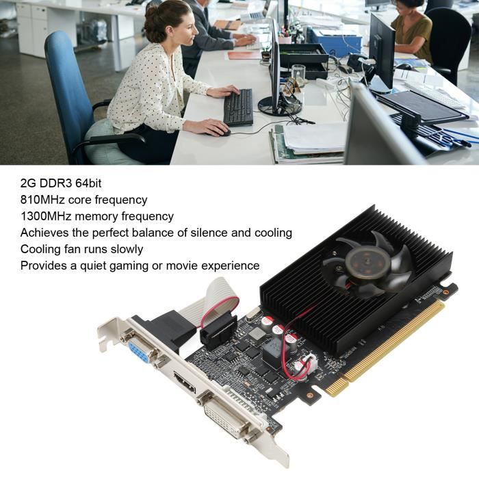 2g Computer TMISHION Carte graphique 2G DDR3 Carte Graphique GT610 2G DDR3 64 Bits ...