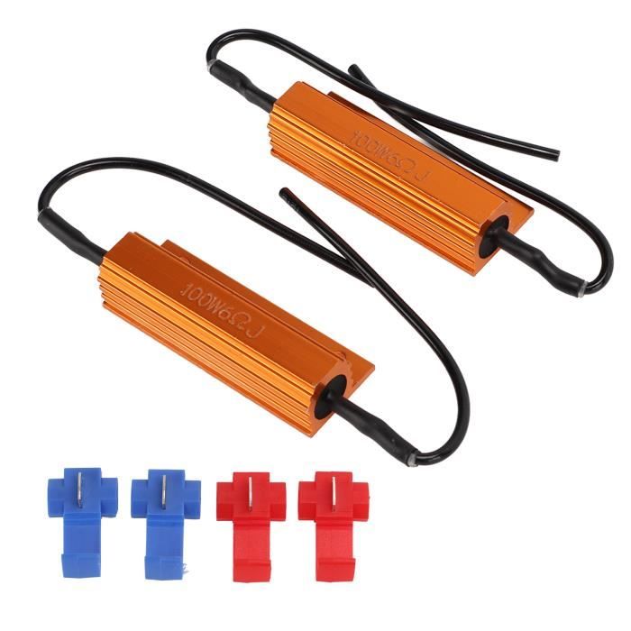 2 Résistances LED H4 50W – Décodage Pour Lumières LED, Anti-erreur, Fabrication Chinoise